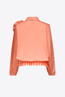 Ruffle Flower Track Jacket | Sweet Salmon