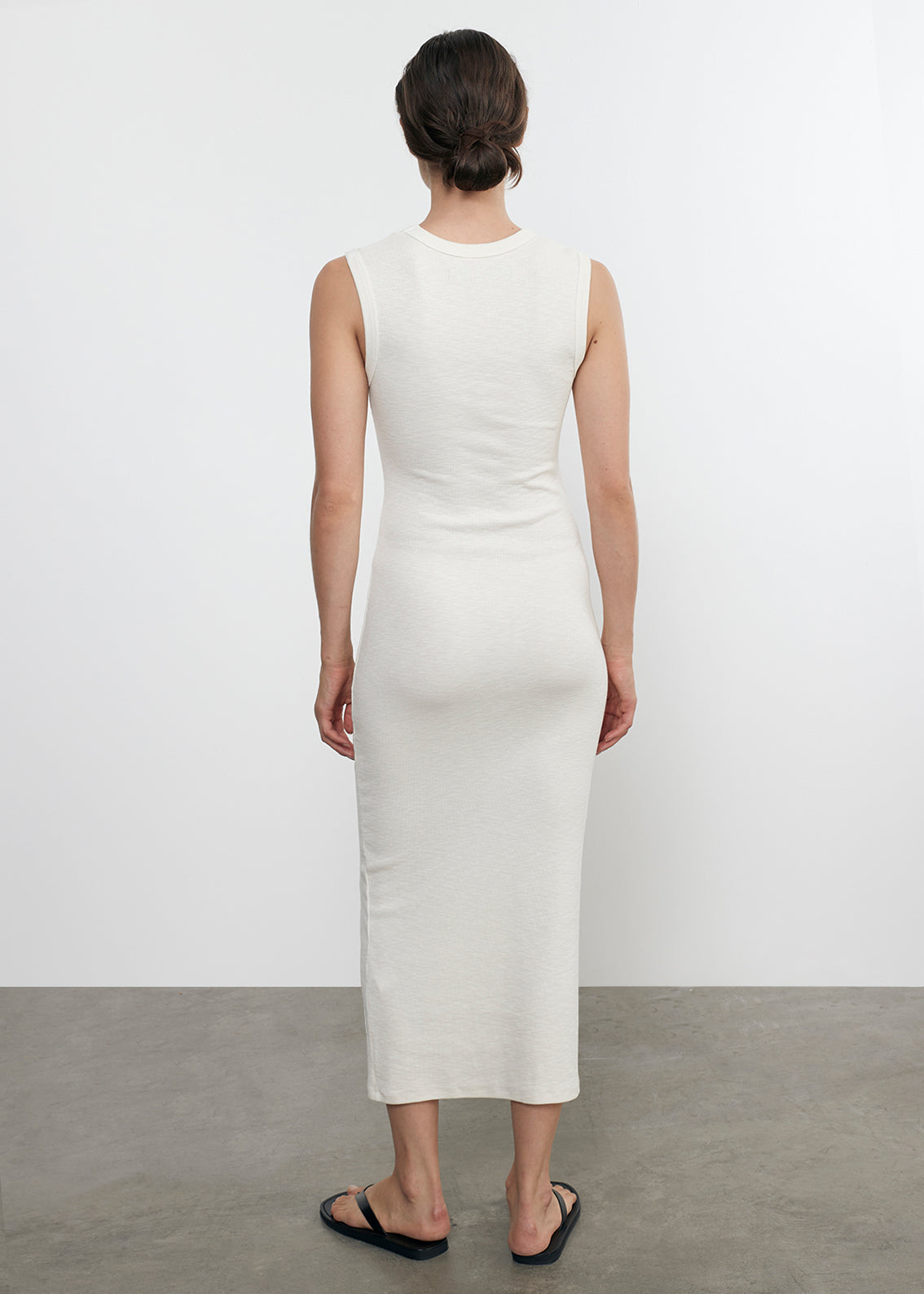 Textured Knit Sleeveless Maxi Dress | Vanilla