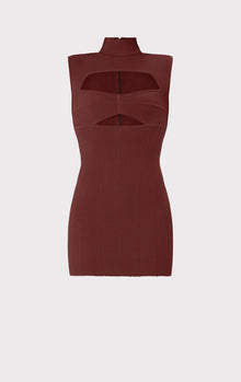 Ottoman Cut Out Mini Dress | Mahogany