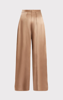 Icon High Waist Silk Wide Leg Pants | Toffee