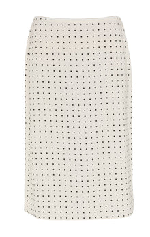 Lottie Midi Skirt | White Polkadot