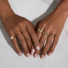 Layer Cake Band | 14K Solid White Gold