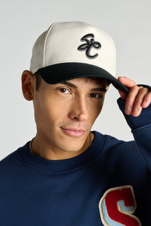 Soul by SoulCycle | Two Tone Hat - Script Sc | Cream/ Black