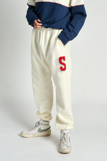 Soul by SoulCycle | Dylan Sweatpant W/ Chenille Patch | Cream