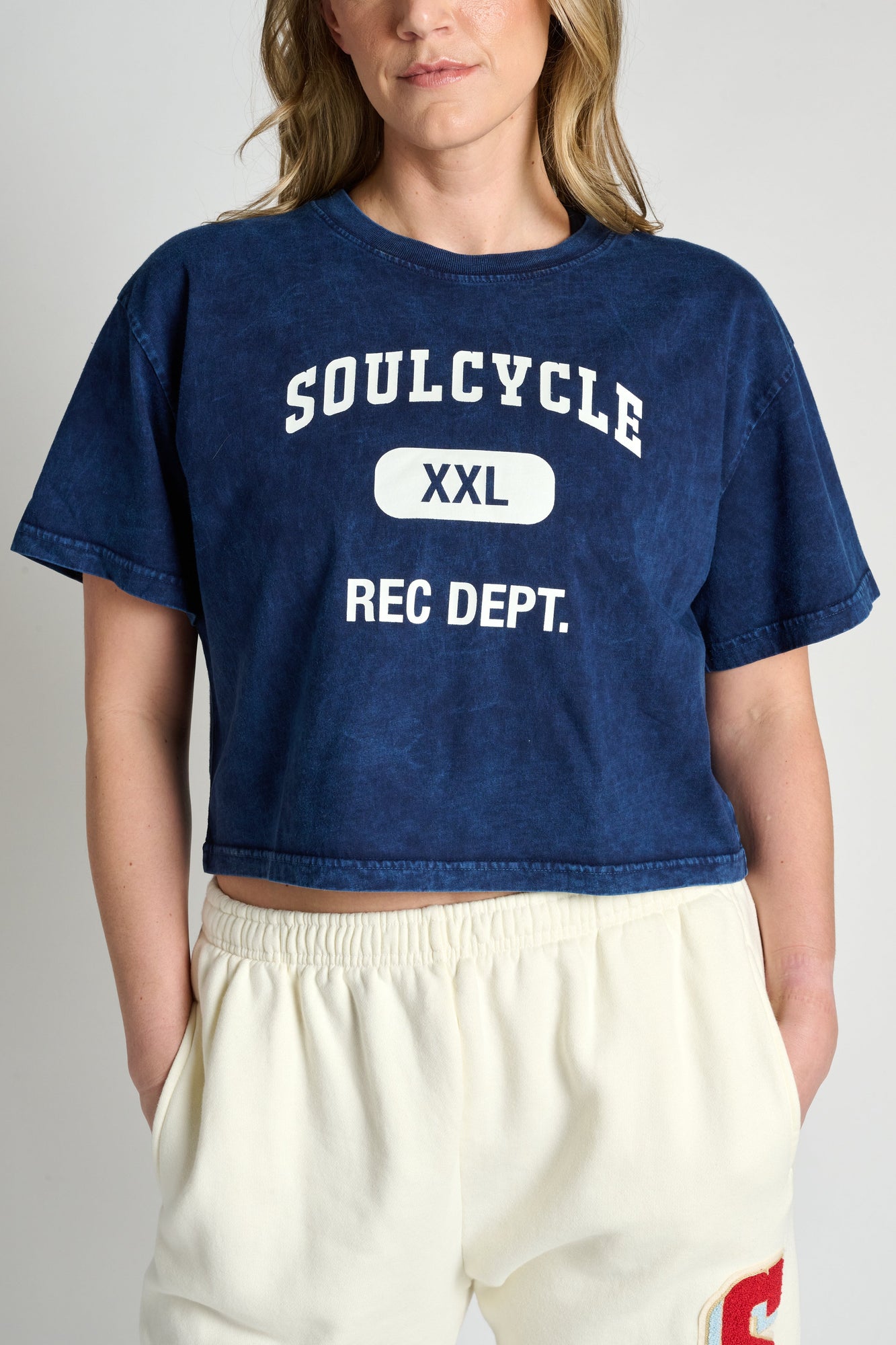 Soul by SoulCycle | Peyton Tee Mineral Wash | Navy