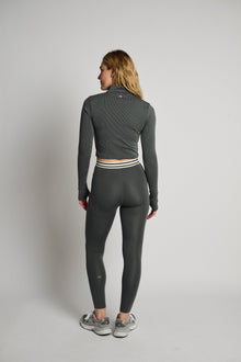 Splits59 | Stevie Active Rib Half Zip | Heather Grey