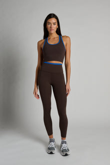 Splits59 | Amber Airweight Bralette | Dark Chocolate/ Classic Blue