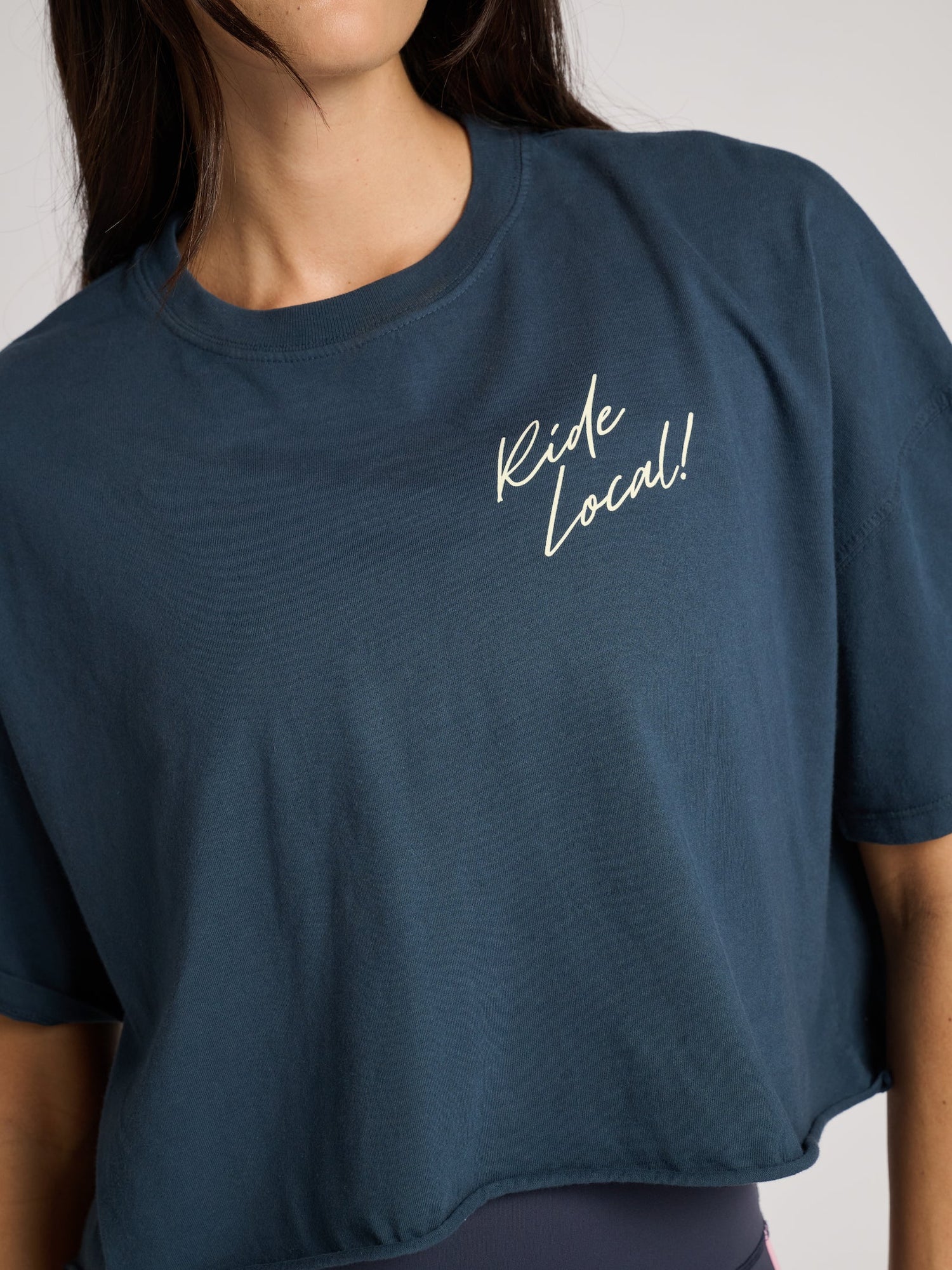 Soul by SoulCycle | Emily Crop Tee | Midnight Navy