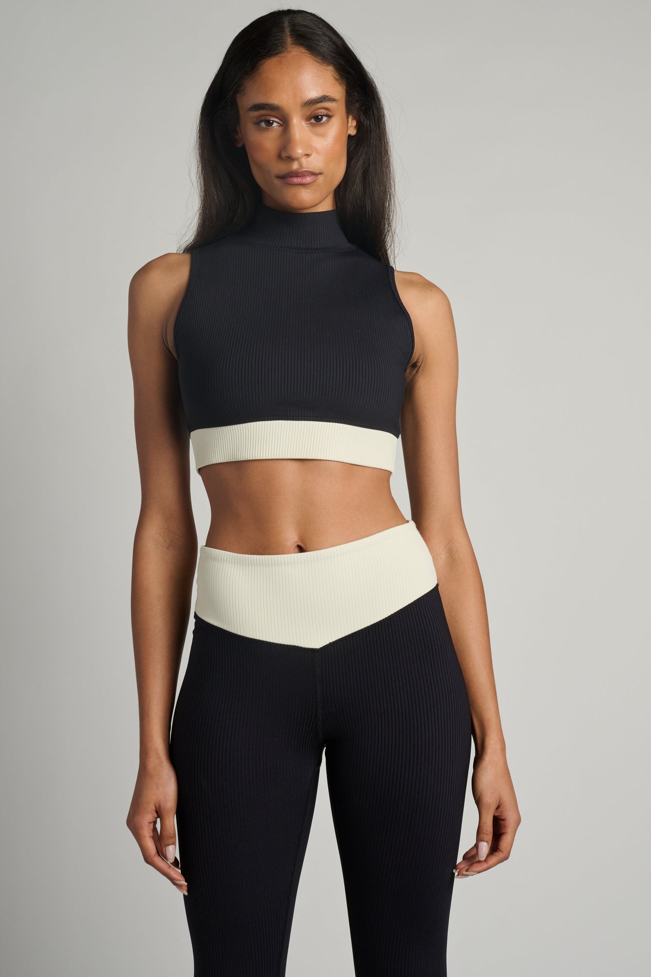 Year of Ours | Ribbed Contrast Bodhi Bra | Black/White