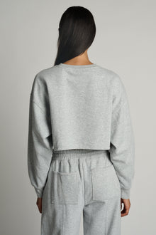Beyond Yoga | Luxfleece Boxy Pullover | Light Heather Grey