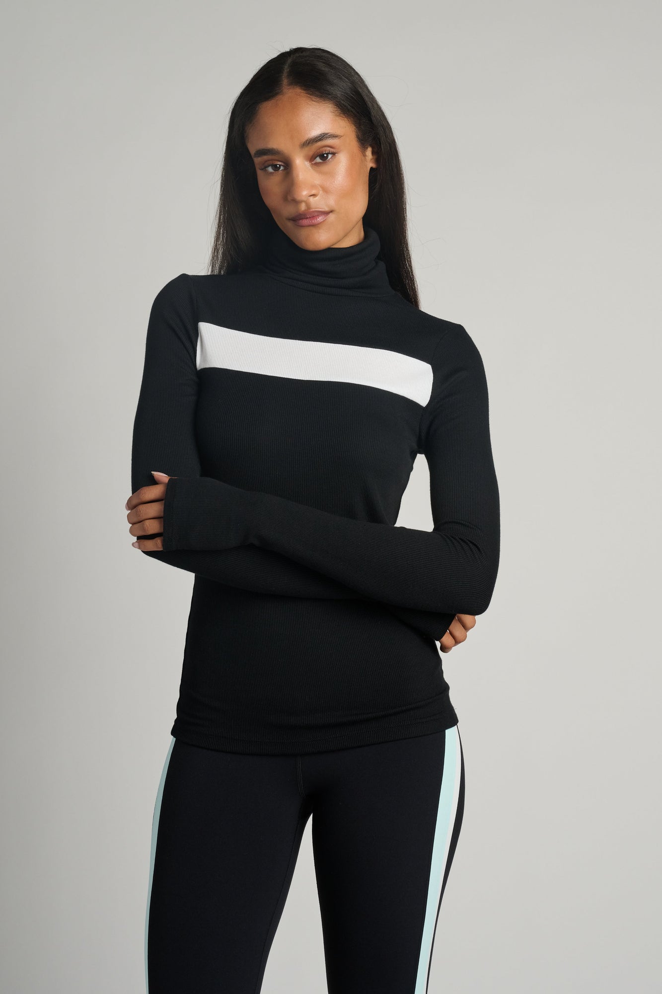 Splits59 | Lennon Rib Turtleneck | Black