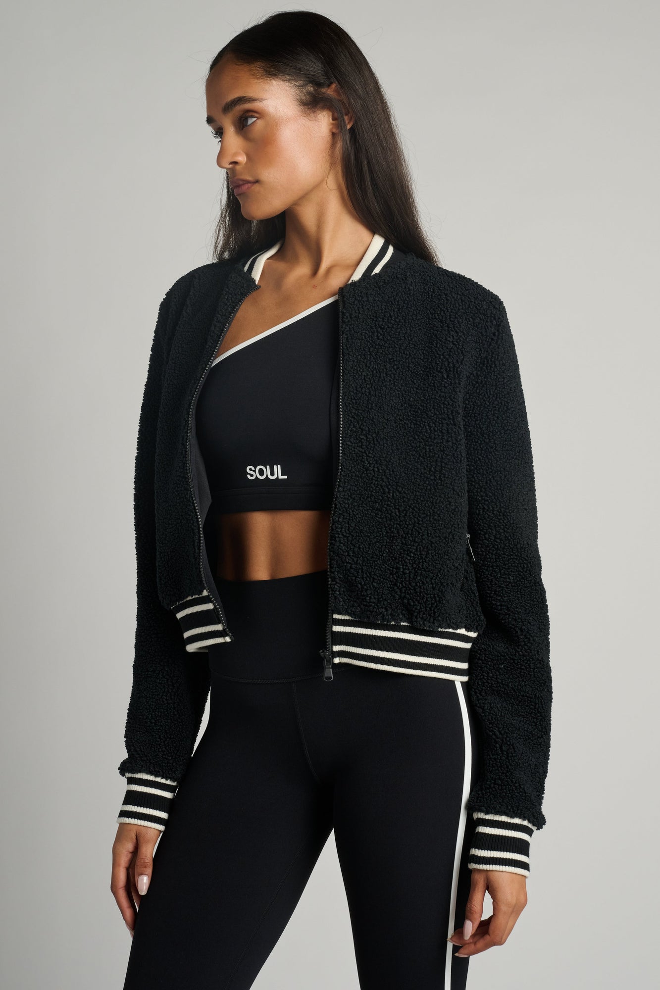 Splits59 | Willa Sherpa Jacket | Black