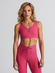 Year of Ours | Ribbed Football Bra | Magenta