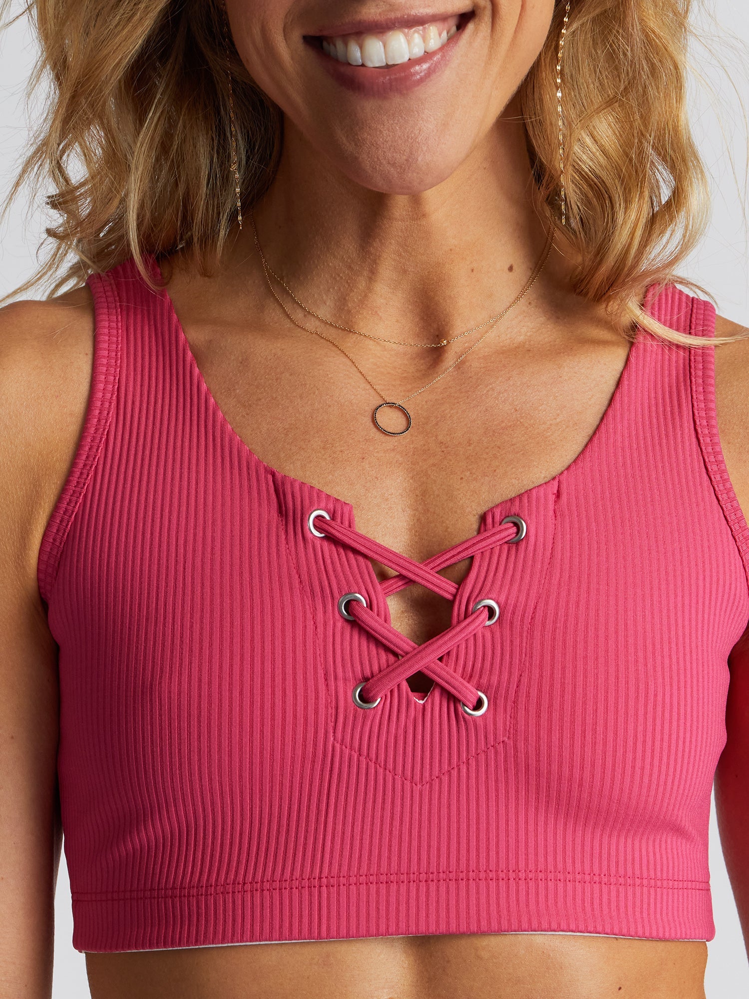 Year of Ours | Ribbed Football Bra | Magenta
