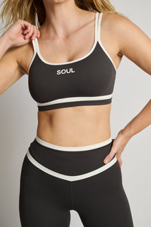 Splits59 | Eva Rigor Double Strap Bra | Graphite