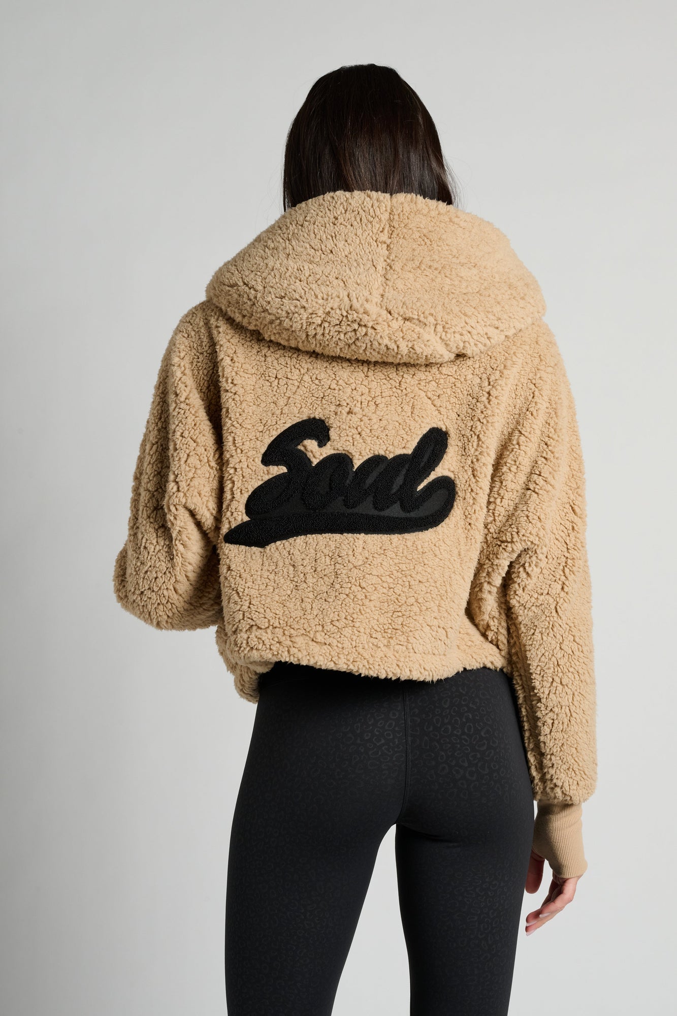 Jill Martin | Cropped Teddy Lounger | Tan