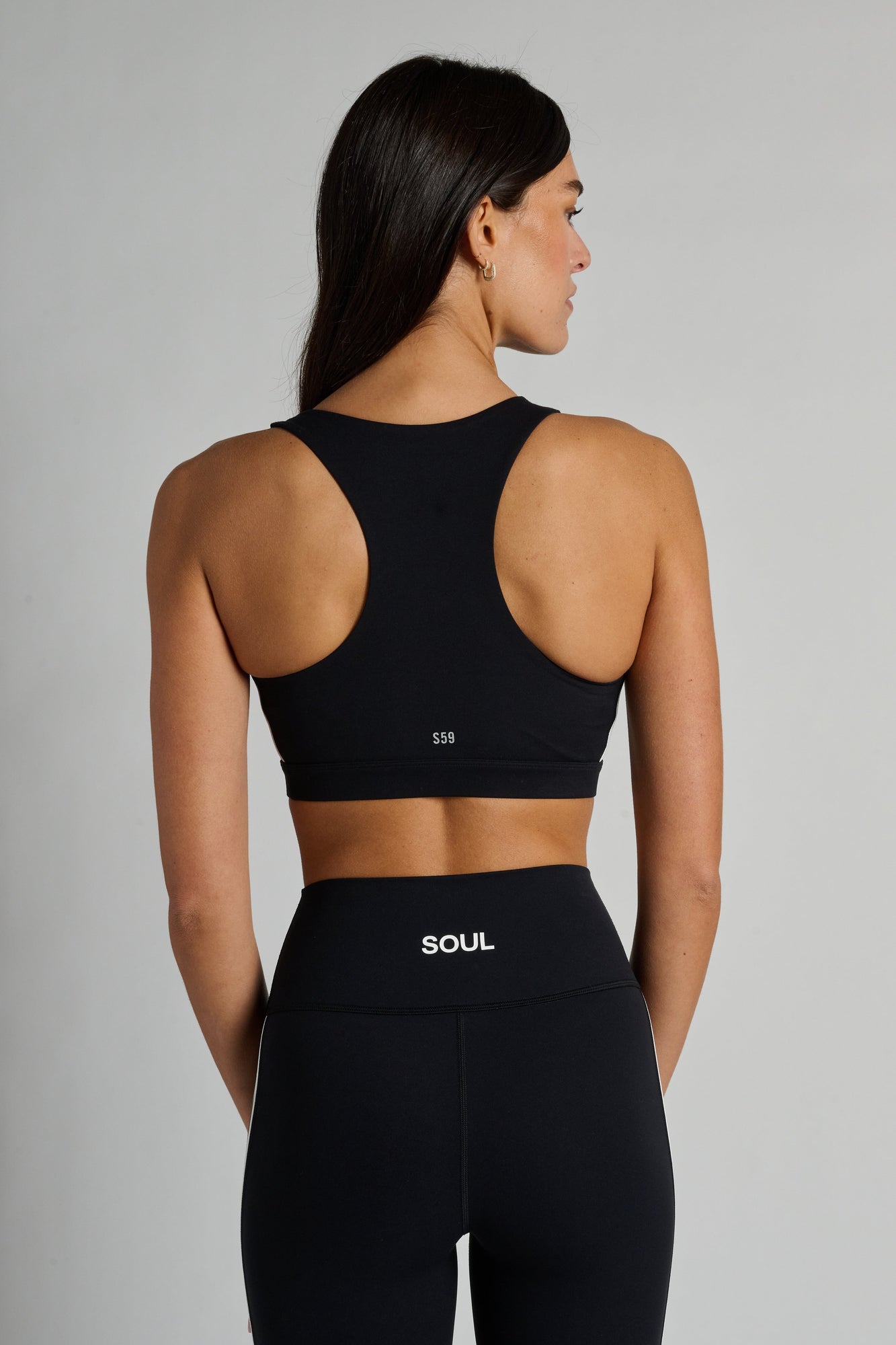 Splits59 | Lexi Rigor Bra | Black/Dark Chocolate