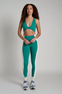 P.E Nation | Dynamic Full Length Legging | College Green/Whisper White