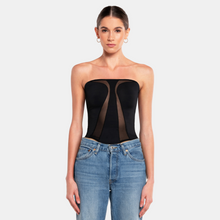 OW Collection Swirl Tube Top | Black Caviar