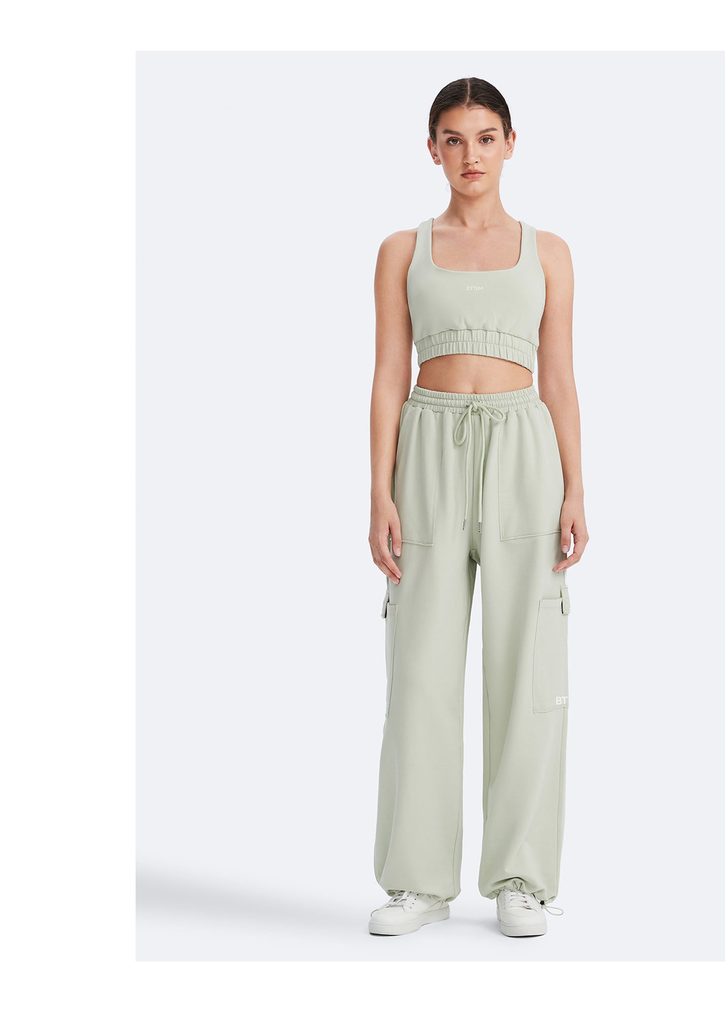 Scoop Neck Racerback Bra | Fresh Mint Green