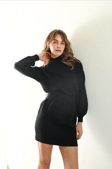 Coco Belted Mini Dress | Black