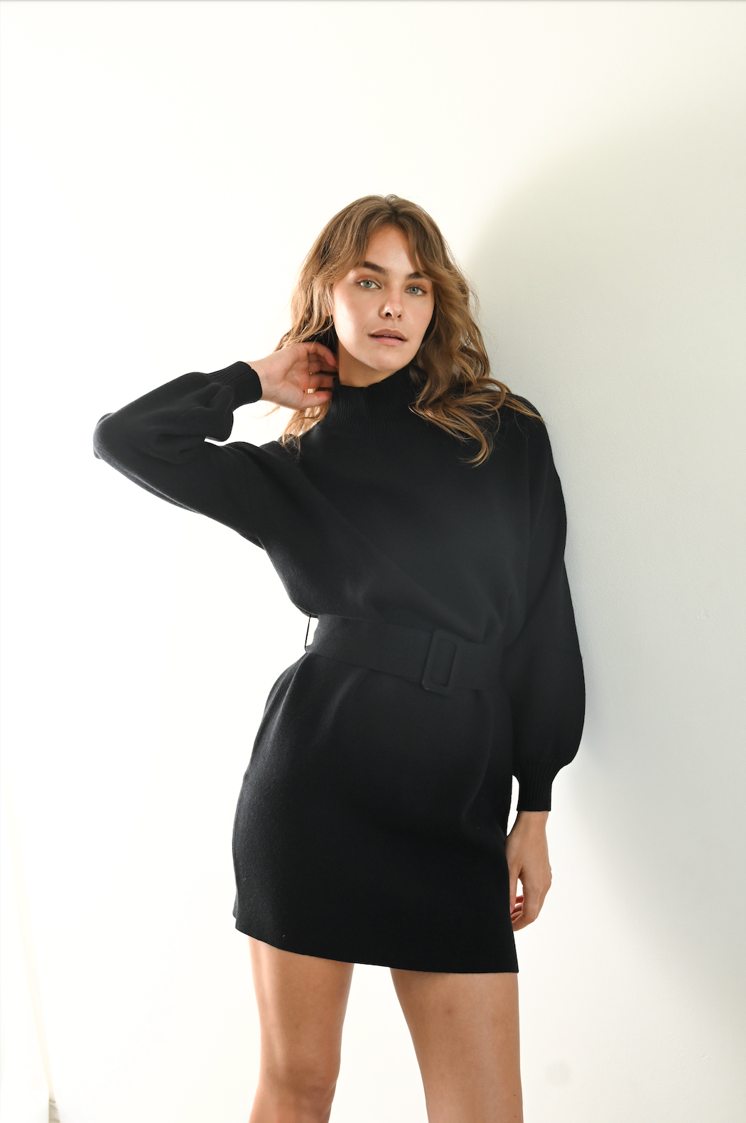 Coco Belted Mini Dress | Black