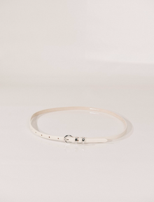 Thin Belt Belt | Ivory & Silver
