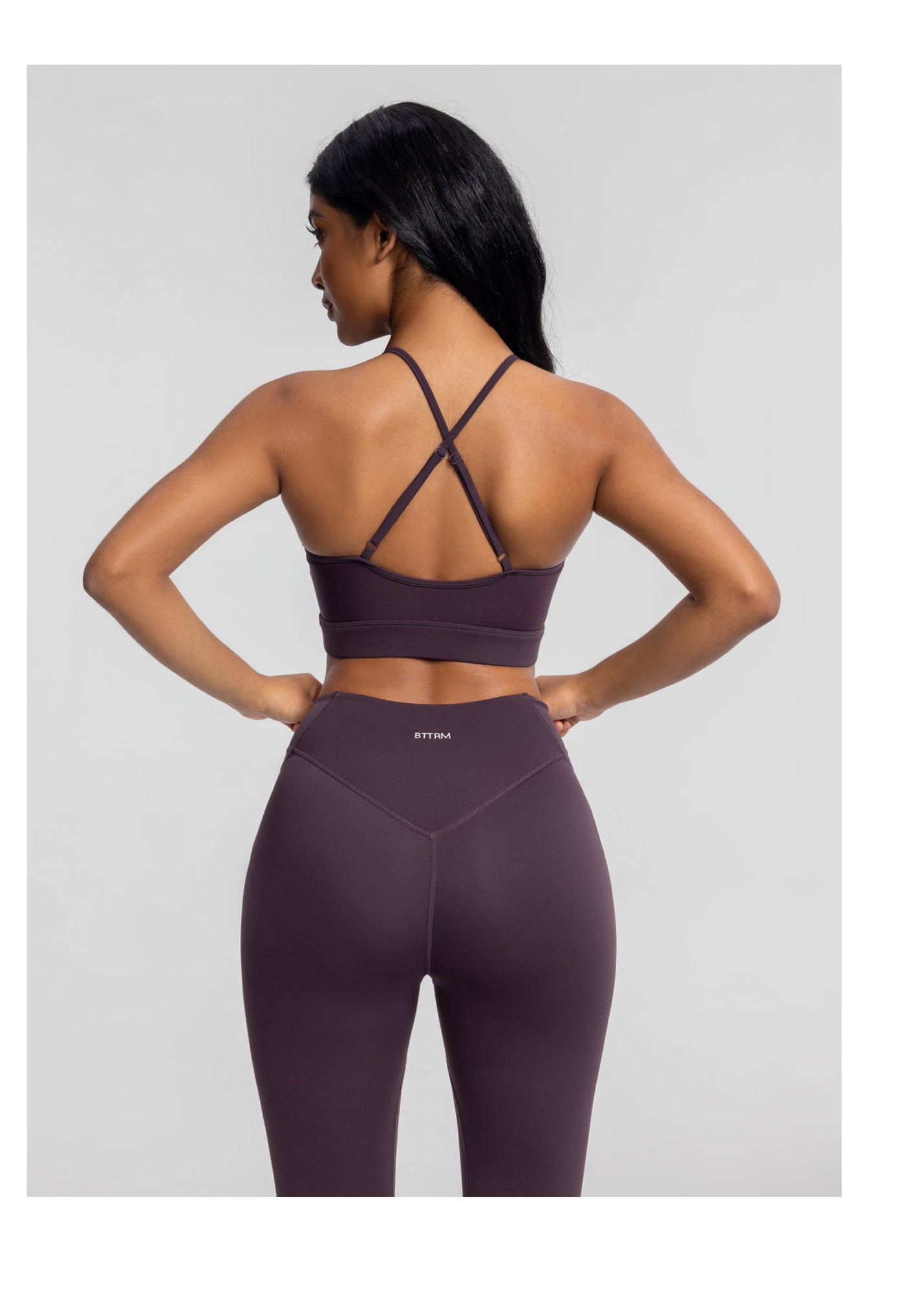 Seamless Crossback Bra | Midnight Plum