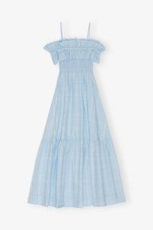 Seersucker Check Smock Maxi Dress | Ice Water