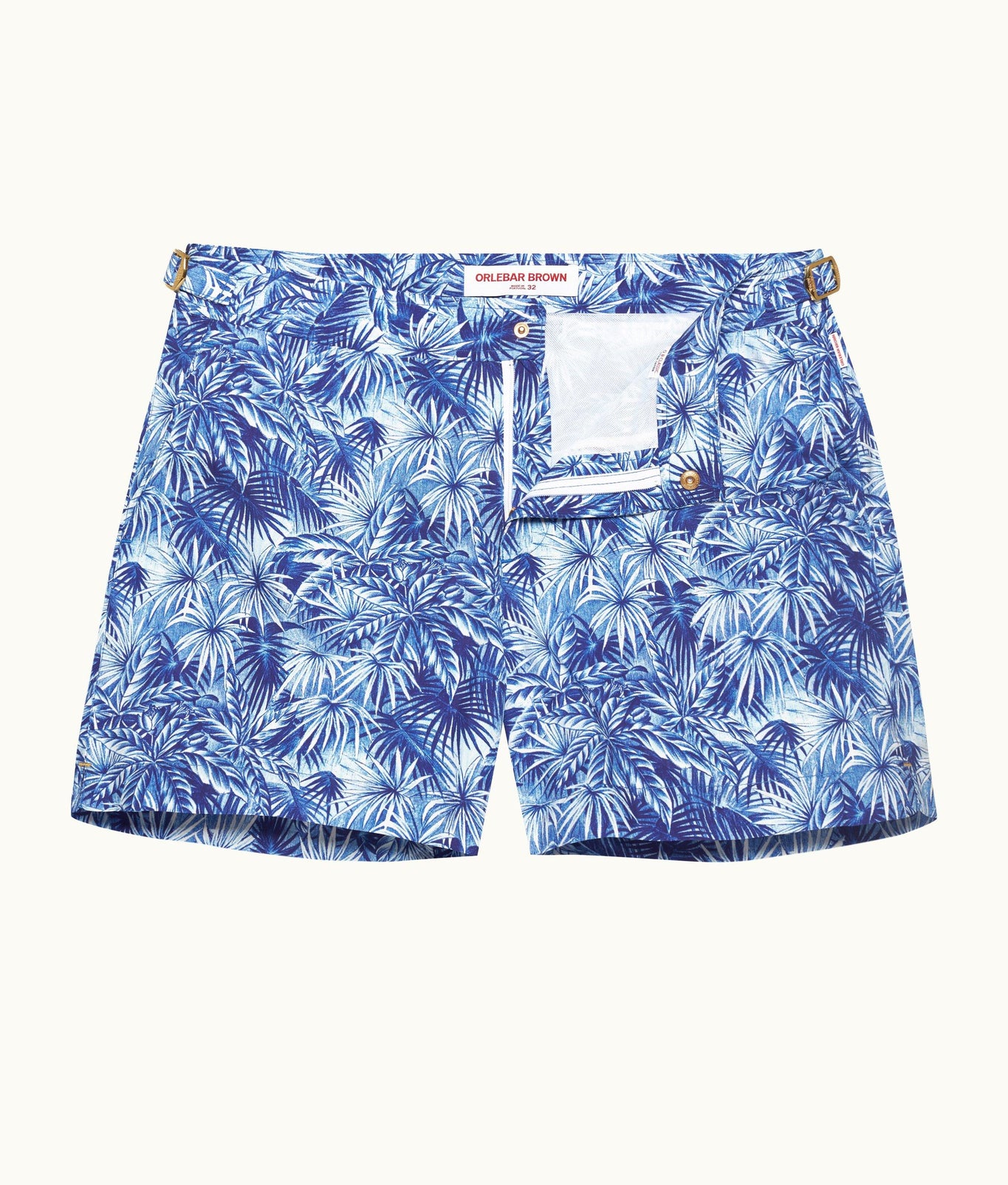 Setter Palmed Shorter-Length Swim Shorts | Lagoon Blue