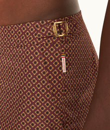 Setter Solmio Print Shorter-Length Swim Shorts | Copper Red