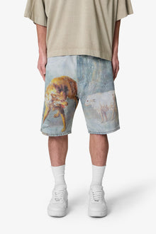 Sheep Hounded Denim Shorts | Multi