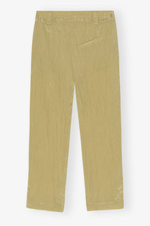 Shiny Tech Trousers | Leek Green