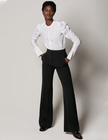 Women | Shirred Sleeve Blouse | White