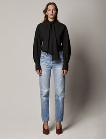 Women | Exaggerated Bow Blouse | Black