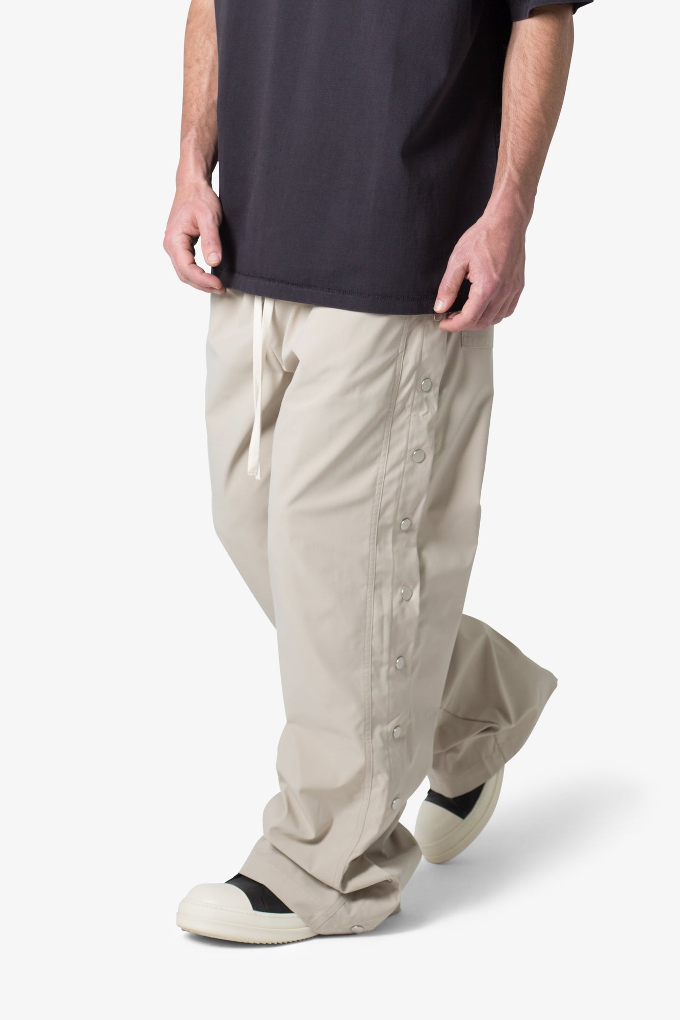 Side Snap Nylon Pants | Tan
