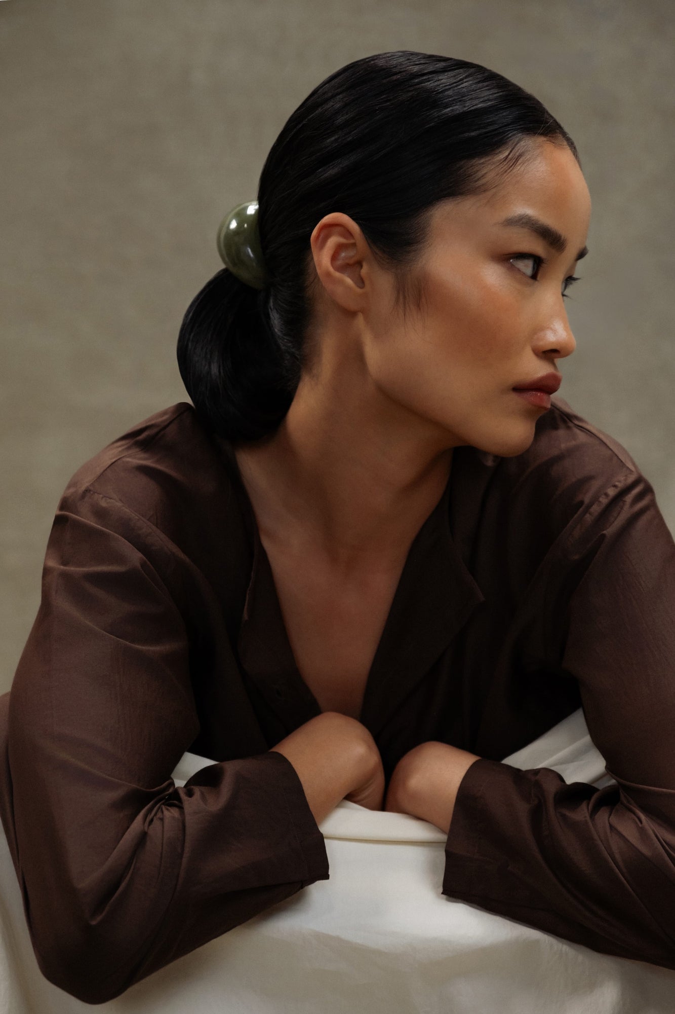 Diana | Sinead Cotton-Silk Ruffle Tunic Blouse in Size Small