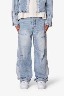 Skeleton Ultra Baggy Denim | Washed Blue