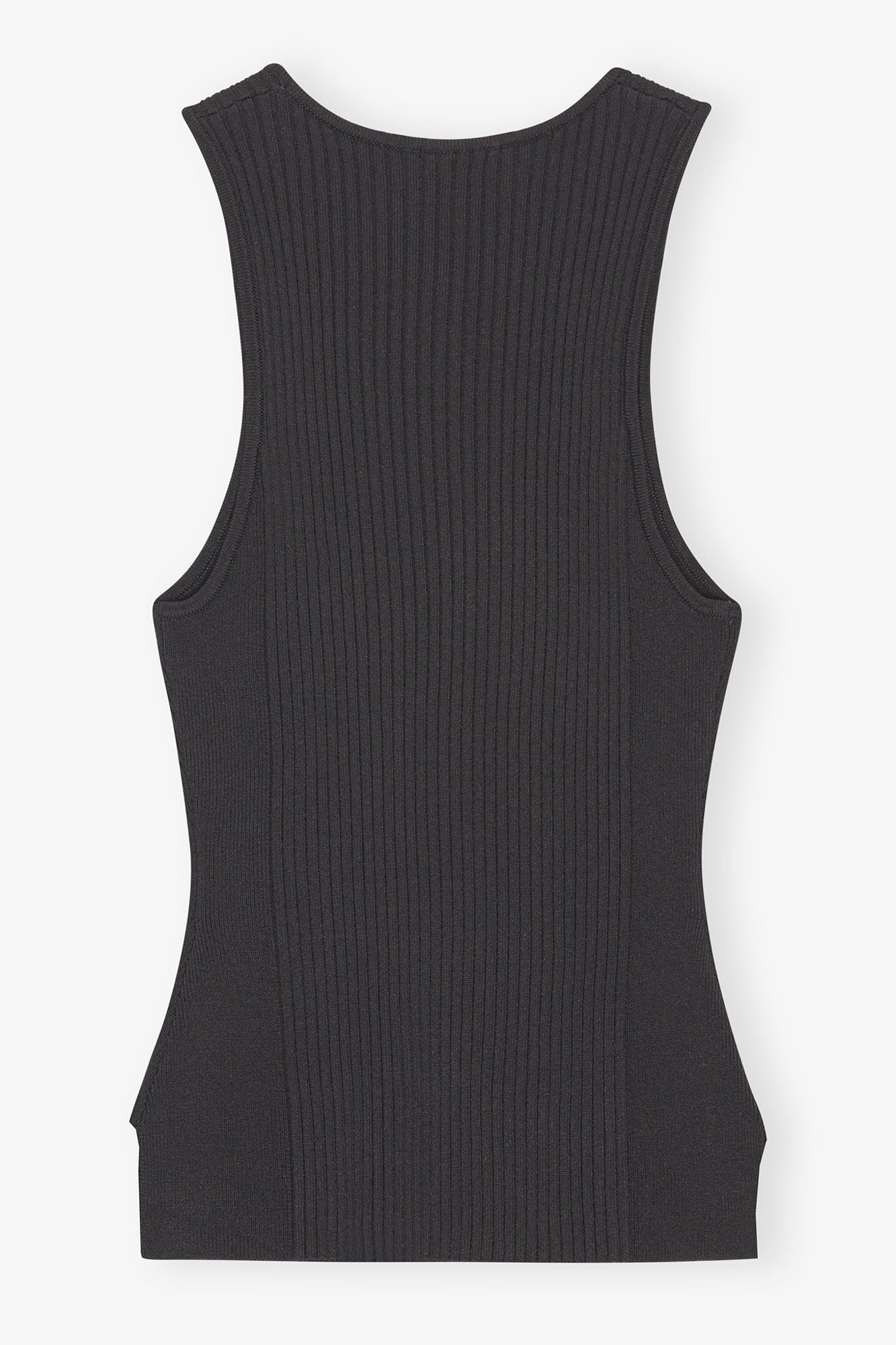 Sleeveless Melange Top | Black