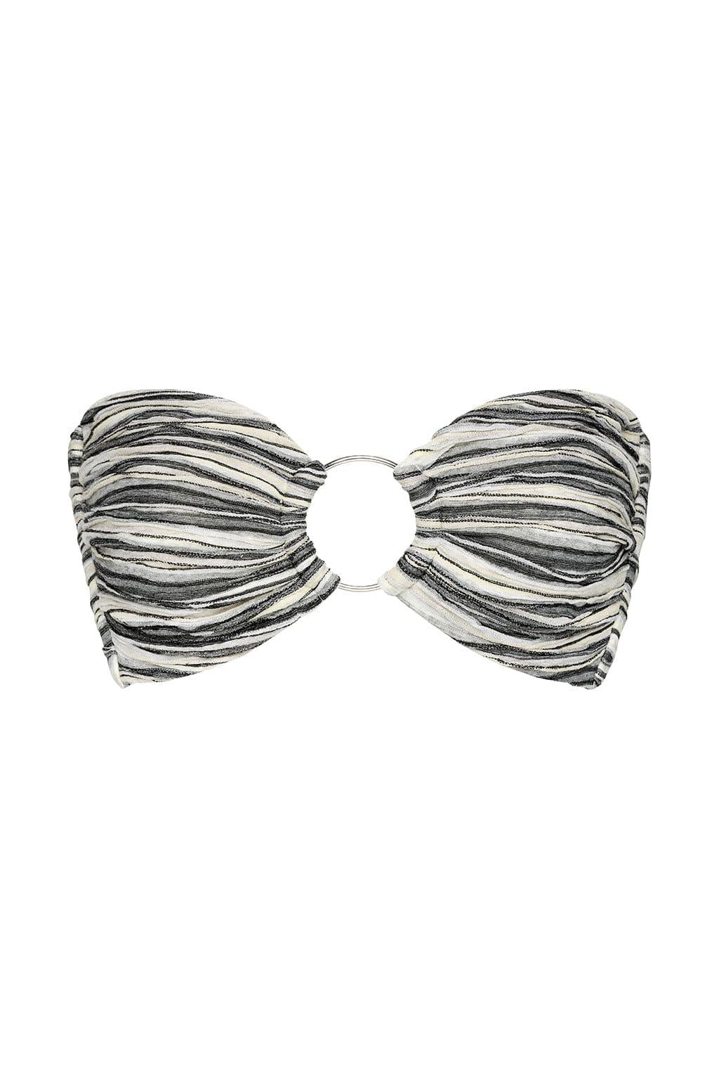 Tori Ties Bandeau Bikini Top | Slub Knit