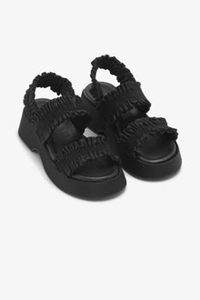 Smock Flatform Sandals | Black