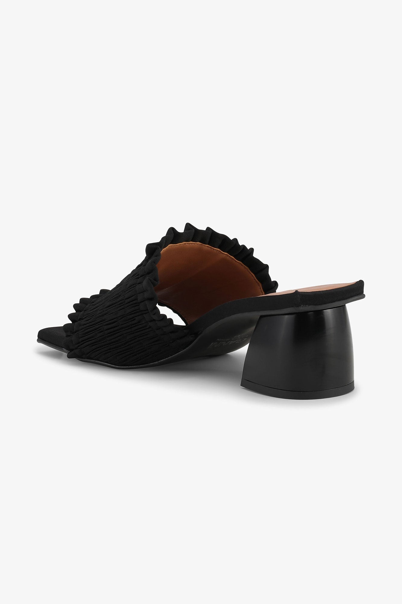 Smock Kitten Heel Mules | Black
