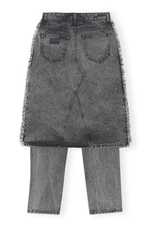 Snow Denim Skirt Jeans | Black Washed