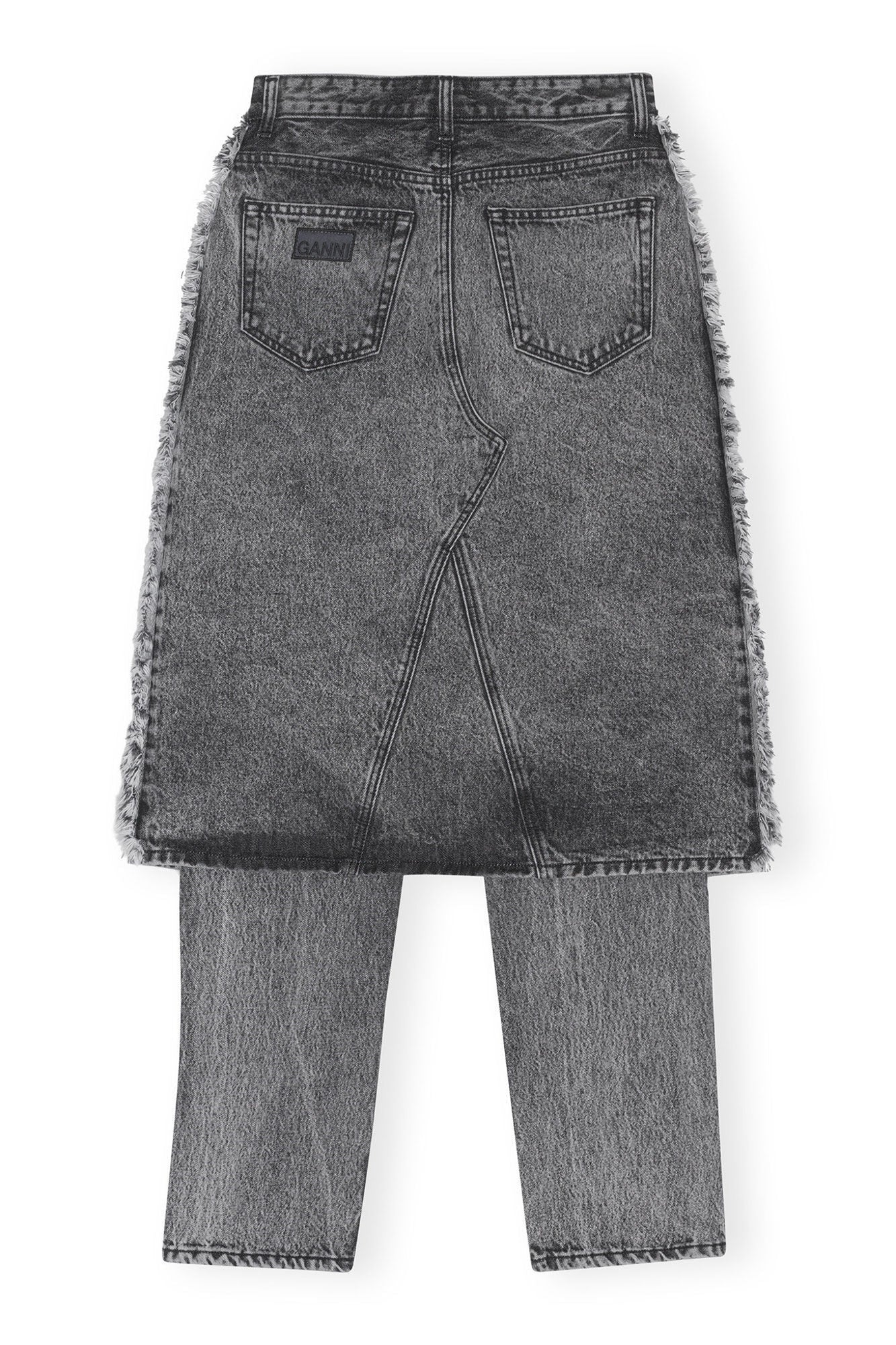 Snow Denim Skirt Jeans | Black Washed