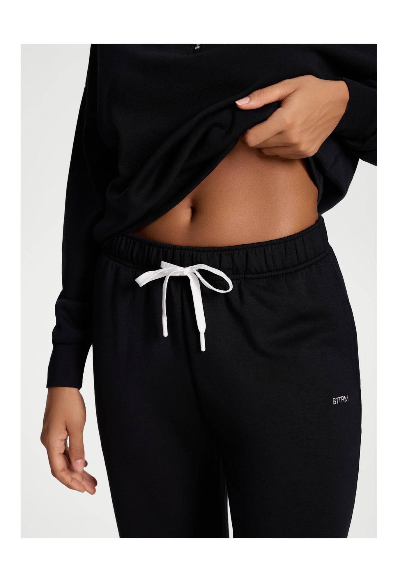 Soft Straight-Leg Sweatpants | Black