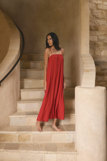 Aya | Solange Crinkled Maxi Dress in Size Small