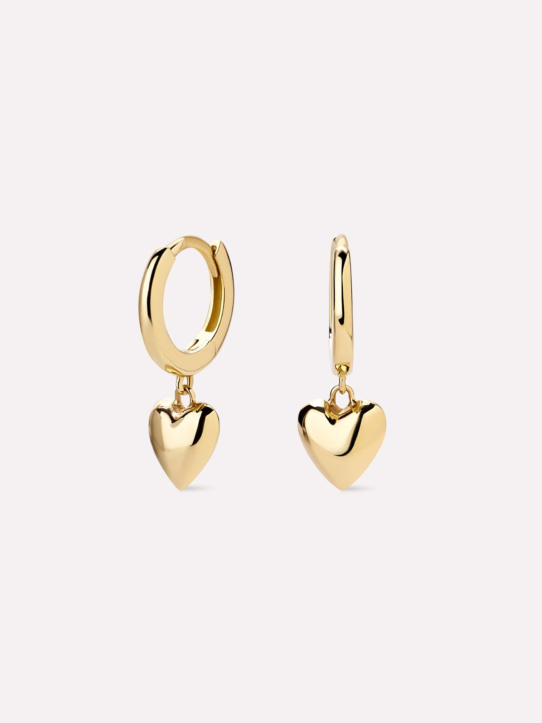 Mini Heart Drop Earrings | 10K Solid Gold