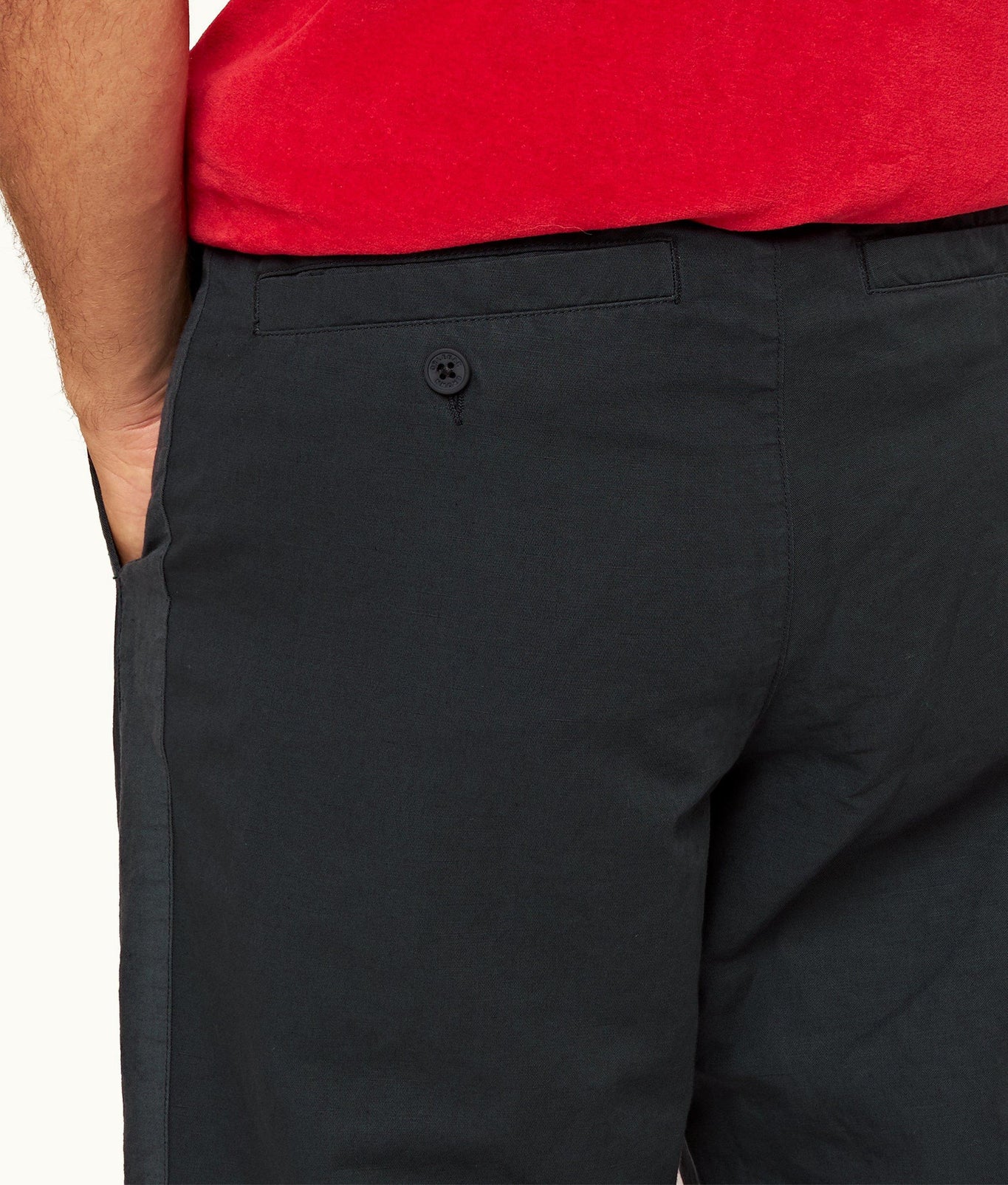 Sonoran Linen Relaxed Fit Cotton-Linen Trousers | Shadow