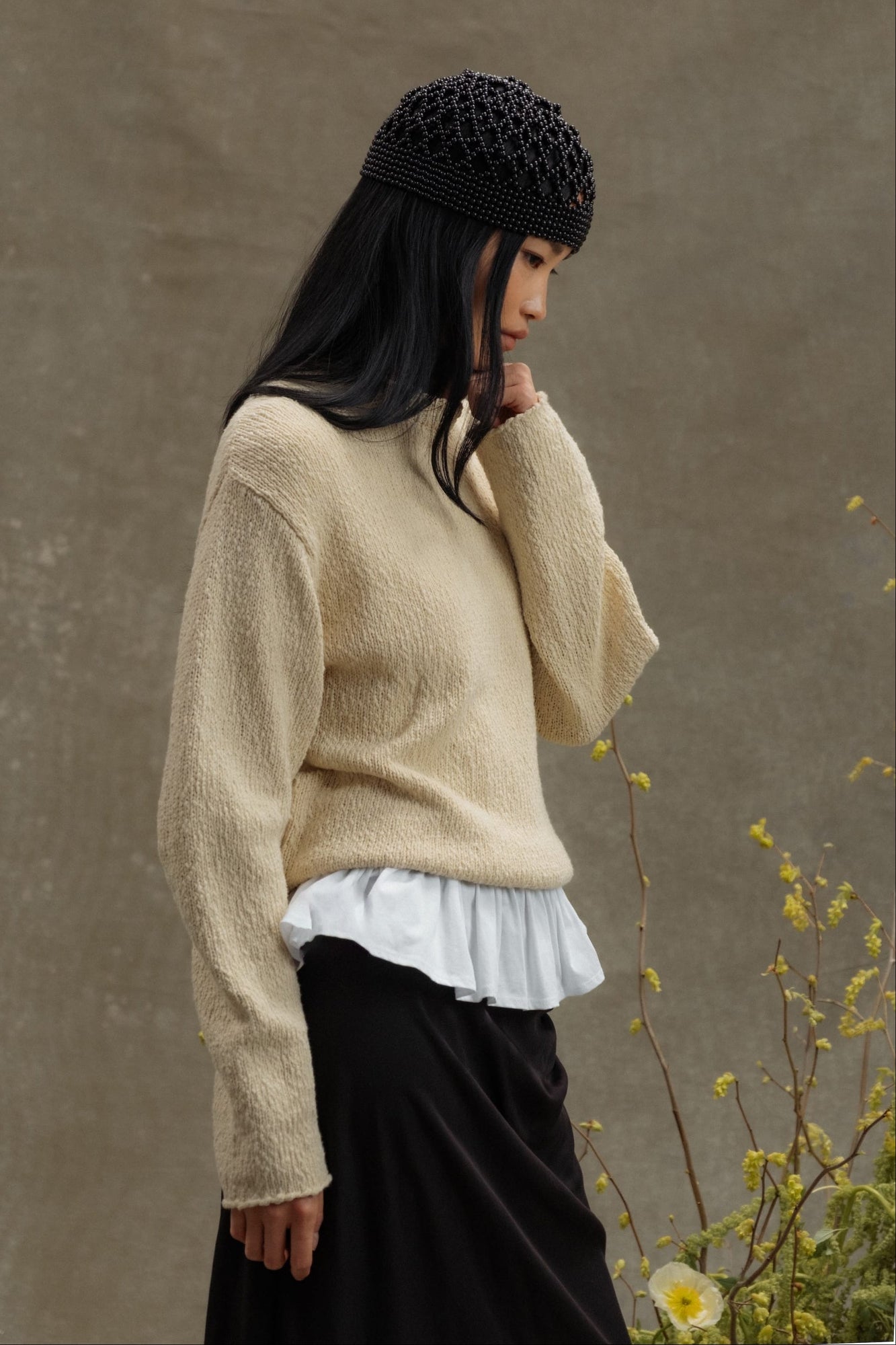Diana | Sonya Textured Organic Cotton Sweater in Size Small