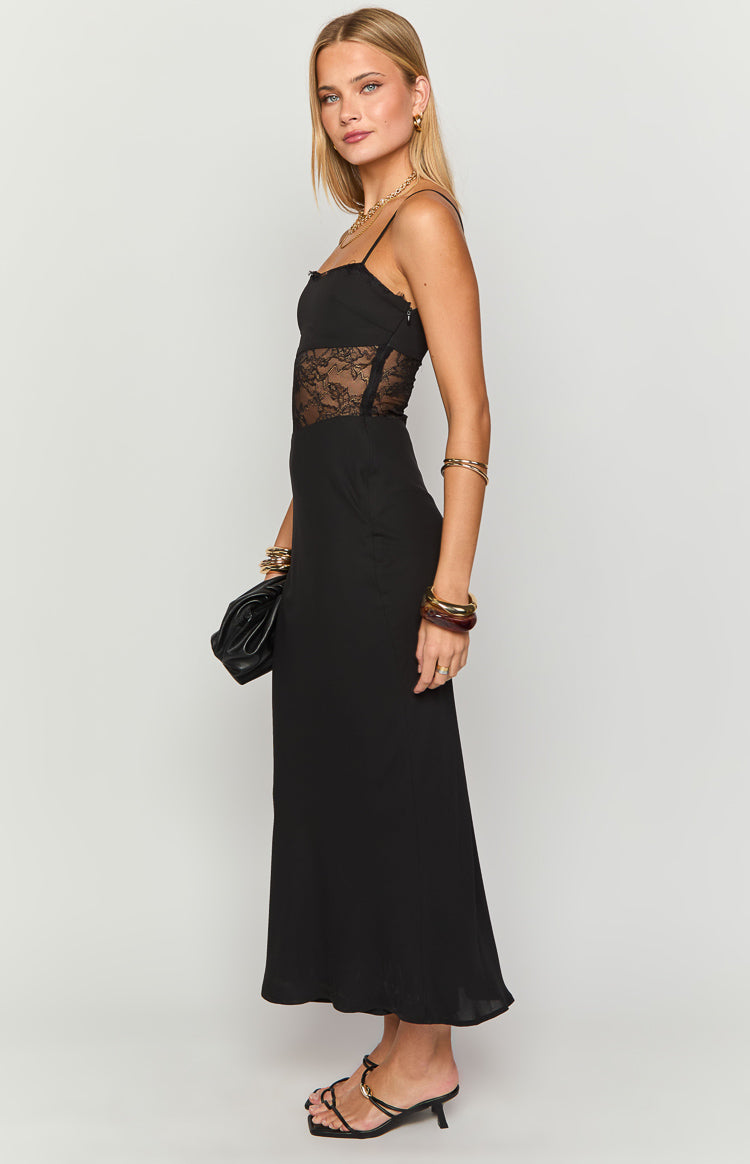 Sophee Lace Maxi Dress | Black